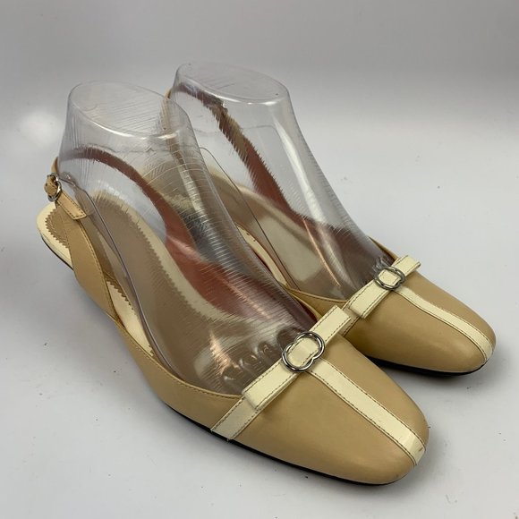 Cole Haan Shoes - Cole Haan 8 US B Women Heels Kitten Shoes Beige D1